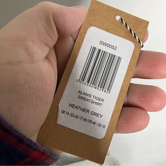 NWT Sugarhill Brighton Alanis tiger sweatshirt multicolor size 10 - Picture 7 of 7